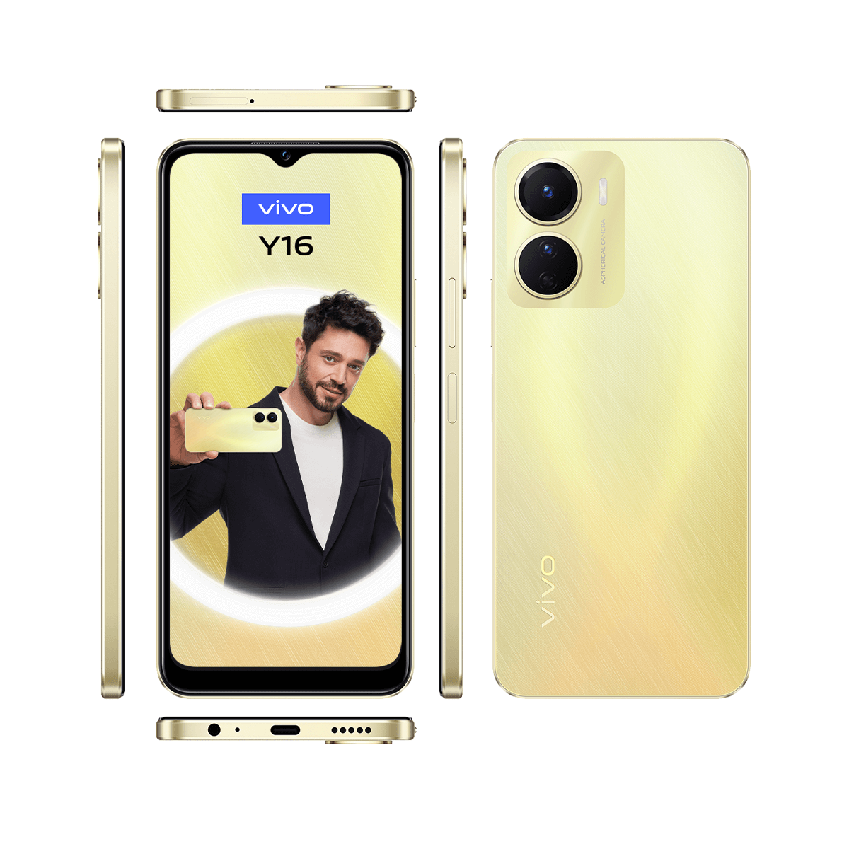 vivo Y16 Işıltılı Altın 4GB+64GB_5