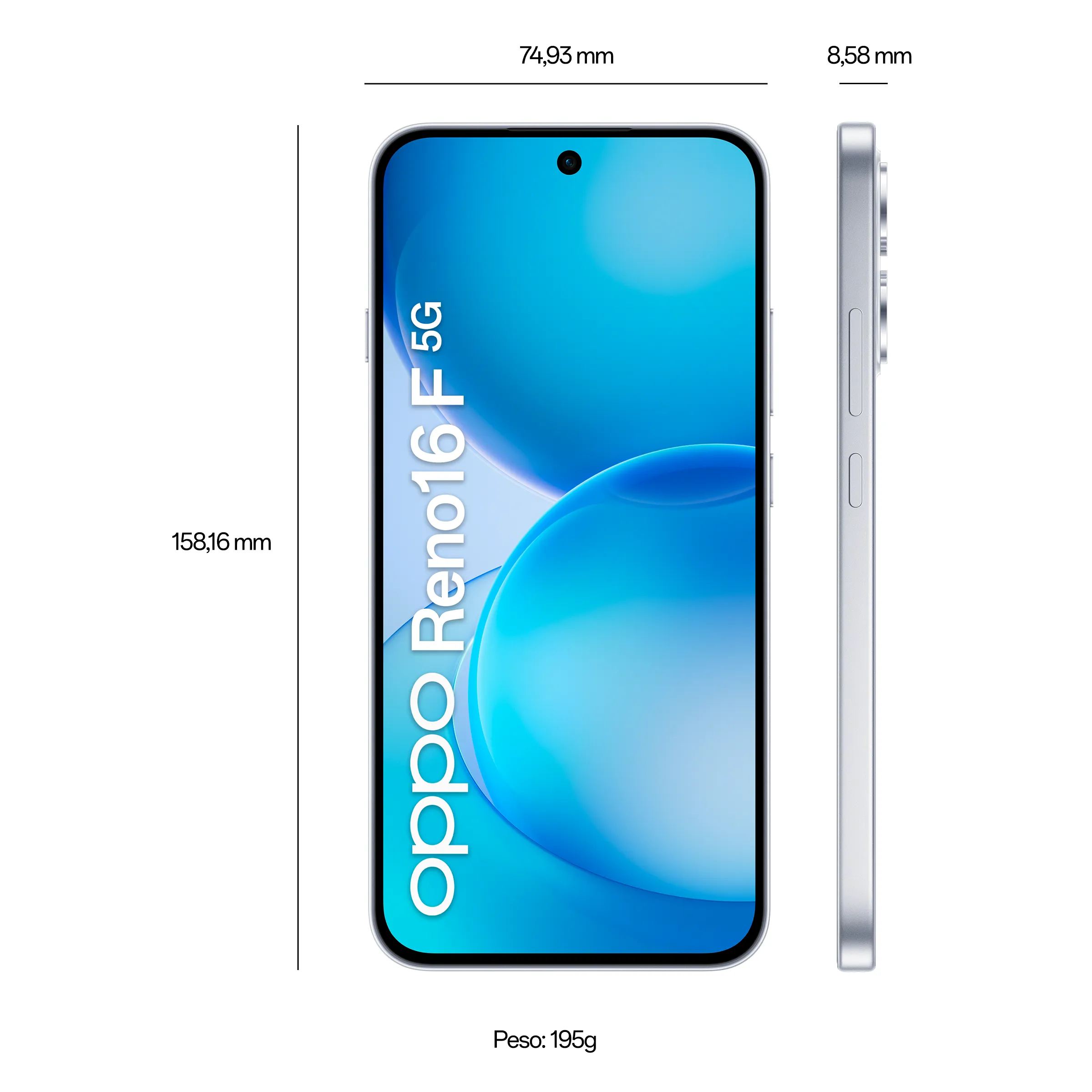OPPO Reno16 F 5G Blanco 256GB+8GB_8